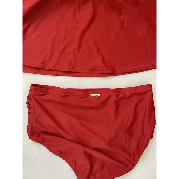 Raisins Swim Bikini Swimwear Ruched High Waist Swimsuit - Picture 8 of 10